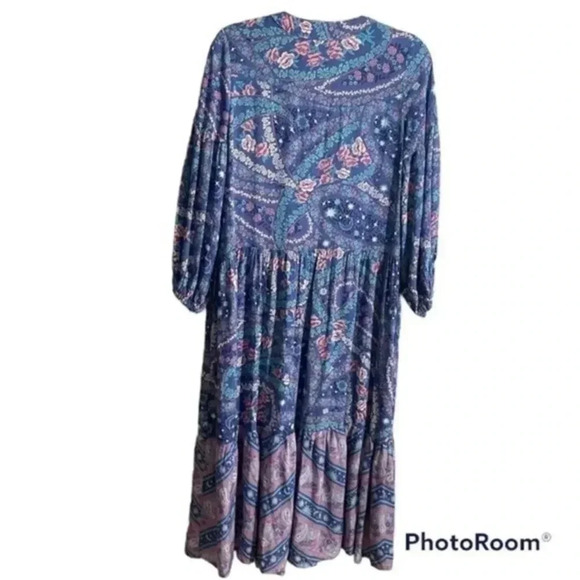 FP TO LOVE celestial/floral print midi dress Small - Picture 4 of 10